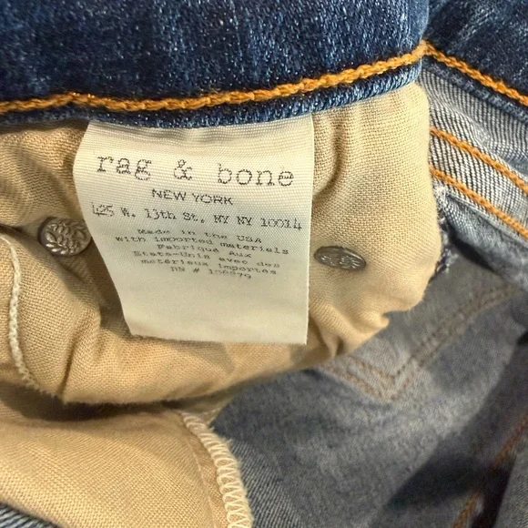 rag & bone Blue Raw-Hem Cropped Jeans - Picture 6 of 9